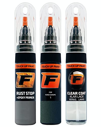 FIRANTO Lackstift Autolack Reparaturset für FORD 1 Cedar - 3-in-1 Autolack Kratzer Reparaturstift 15ml Grundierung, Klarlack
