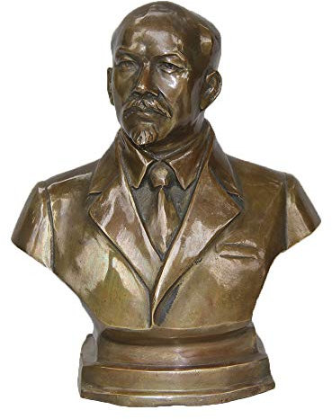 NEFSO Bronzestatue der sowjetischen Führer Wladimir Iljitsch Uljanow Lenin Büste