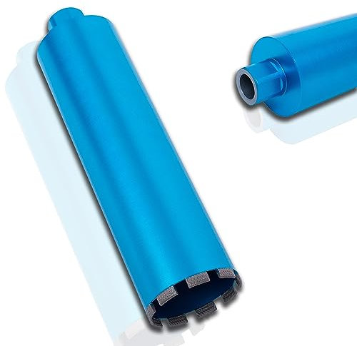 HBKEEN 3 Inch Wet Diamond Core Drill Bits, 14 Drilling Depth Core Drill Bit, 1-1/4-7 Thread Core Drill Bit for Concrete, Reinforced Concrete, Brick, Block, Core Bit with Laser-Welded Mesh Segments