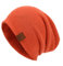 jaxmonoy Wool Cashmere Slouchy Knit Beanies Winter Hats for Women Soft Warm Double Layer Reversible Slouch Skull Beanie Cap, Orange, M