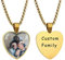 MeMeDIY Personalisierte Foto-Anhänger-Halskette Benutzerdefiniertes Bild-Text-Erinnerungs-Halskette Personalisiertes Geschenk für Frauen Männer (Gold & Foto+Text)