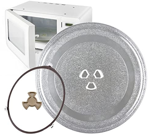Piatto Universale Per Microonde, Rotonda Piatto Microonde Con Supporto Centrale, Piatto Microonde Girevole In Vetro, Ricambio Piatto Girevole Per Forni A Microonde Adatto A Varie Marche ( Color : Clea