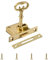 UFURMATE Vintage-Schloss mit Schlüssel, 1 Packung Gold Schrankschloss Set mit Schlüssel Retro Schreibtisch Schublade Federschloss Dekorative Antik Messing Schloss für Schrank, Kleiderschrank