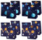 TOKSEO 12 Stück Weltraummuster Party Favor Taschen Geschenktüten Papiertüten Mitgebsel Tüten mit Aufklebern für Kindergeburtstag Party Geburtstag Geschenk verschenken