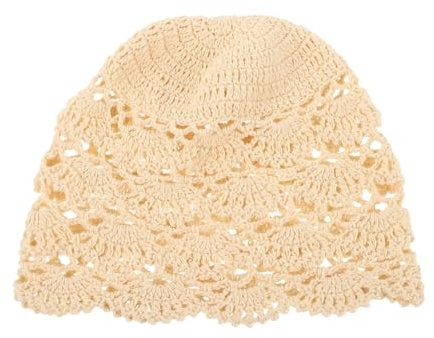 GALPADA GehäKelte SpitzenmüTze Weiß Damen Kopftuch Vintage Turban Casual Cap Elegante MüTze Leicht Tragbar FüR Frauen MäDchen