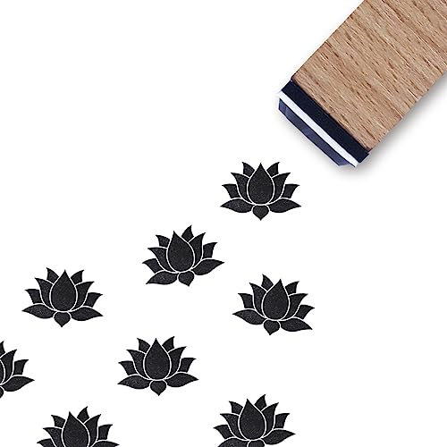 Lotus Flower Gummistempel, 1,9 cm kleiner Mini-Stempel für Scrapbooking, Kartenherstellung, Planer