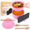 Anyfeel Ramen Cooker, Microwave Ramen Bowl Set with Chopsticks Spoon Ramen Noodle Bowl Instant Cooking for College Dorm Room Essentials, Dishwasher-Safe, BPA-Free (Pink)