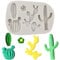 MYPRACS Cactus Silicone Fondant Moule Cactus Sugarcraft Chocolat Bonbons Moule Pour Décoration De Gâteaux Cupcake Topper Bonbons Chocolat Gomme Pâte Polymère Argile Lot De 1