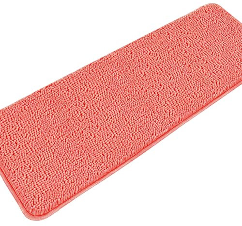 PureSwan Coral 47 x 17 Badezimmerteppiche - Saugfähige und waschbare Badematte, rutschfest, dicke weiche Chenille Badteppiche für Badezimmerboden, Dusche, Waschbecken