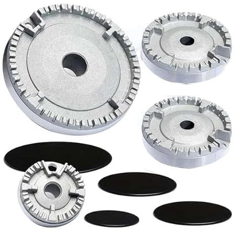 Raucilpy Juego de sombreros de cocina, tapa de estufa de gas, de quemador, tapa de llama, tapa de quemador, tapa de quemador, apto para la mayoría de quemadores de gas
