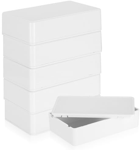 6 Stück Abzweigdose, Kunststoff Abdeckungen, Elektronik Gehäuse, Electronic Projekt Box Elektrozubehör Gehäuse für DIY Stromabzweigdose (weiß, 100x60x25mm)