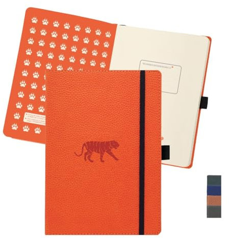 Dingbats* - Taccuino A Righe Di Fauna Selvatica - Extra Grande Quaderno A4, Copertina Rigida in Pelle PU - Portapenne, Segnalibro, Chiusura Elastico