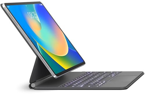 Custodia per tastiera per iPad Air 11 (M3 2025 / M2 2024) e iPad Pro 11 (1a/2a/3a/4a generazione) - Custodia magnetica con tastiera magnetica stile magico con trackpad multi-touch per iPad Air 11