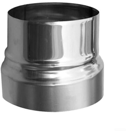 Stainless Steel Stove Pipe Reducer, Heat Resistant 120mm to 100mm Chimney Flue Liner Metal Reducer Silver Duct Tube Connector