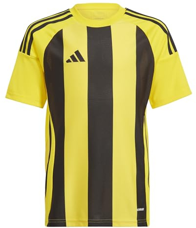 adidas Unisex Kinder Striped 24 Jersey Kids Shirt, Team Yellow/Black, 7-8 Years