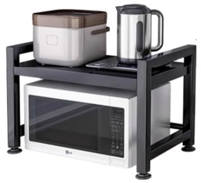 Mikrowellen Regal, 2 Etagen Höhenverstellbares Küchen-Mikrowellenregal, Tiazhan Universal Single-Layer Microwave, Platzsparende Mikrowellen-/Toaster-regalhalterung(Color:Single Layer)