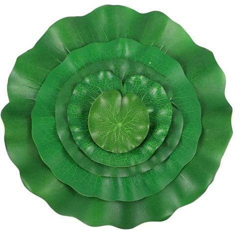 FONDOTIN 5 Stück Simuliertes Lotusblatt Schwimmende Teichdekoration Für Aquarien Simulationsblatt Gartenlotusblätter Lotusblatt Ornament Aquarium Ornament Pool Schwimmende Blätter