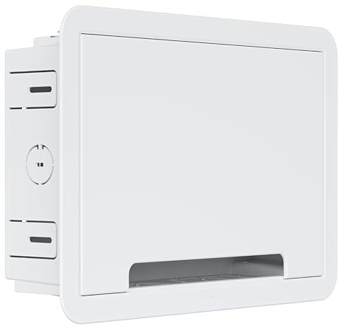 ECHOGEAR 9 in-Wall TV Media Box - Recessed TV Outlet & Network Enclosure - Works with Roku, Apple TV, Fire TV Stick, & Samsung One Connect Mini - WiFi Friendly Cable Management Kit