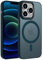 ORDA für iPhone 12 Pro Max Hülle 6.7 Zoll Kompatibel mit MagSafe,Magnetisch Handyhülle für iPhone 12 Pro Max Case Durchscheinende Matt Rückseite Dünn Stoßfest Schutzhülle Blau