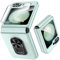 Fewdew for Samsung Galaxy Z Flip 7 FE/Z Flip 6 Case with Back Screen Protector & Hinge Protection,Ring Magnetic Kickstand Hard Shockproof Protective Cover for Galaxy Z Flip 7 FE/Z Flip 6,Mint Green