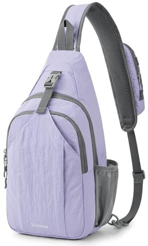 G4Free Sling Bag Rucksack, Diebstahlschutz, Brusttasche, Umhängetasche, Crossbody, Fitnessstudio, Tagesrucksack mit Kopfhörerloch für Outdoor, Radfahren, Reisen, Wandern, Herren und Damen