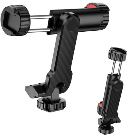 Adaptador de Montaje de Trípode para Teléfono, Adaptador de Abrazadera para Teléfono Móvil, Soporte de Trípode para Teléfono Inteligente con 2 Zapatas Frías y Tornillo de 1/4 , Phone Mount Adapter