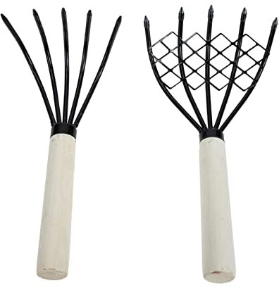 BESPORTBLE 6 Pezzi Rastrello Da Mare Rastrello A 5 Denti Rastrello Per Giardinieri Rastrello Per Cozze Rastrelli Per Il Giardinaggio Rastrello A 5 Denti Rastrello Per Allentare Il Terreno
