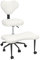 reukmuuc Ergonomischer Meditationssessel für Yoga und Kreuzbeinhaltung, verstellbarer Drehfußhocker und Rückenlehne mit Kunstlederkissen, Beige
