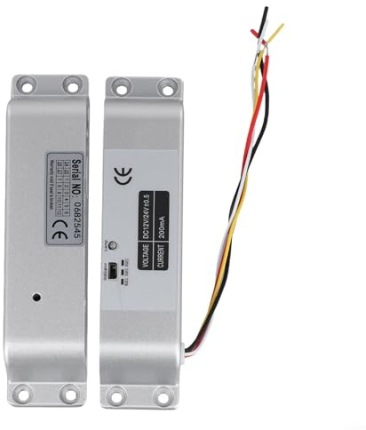 Niceminiwall Elektrisches Einsteckschloss mit einstellbarer Verzögerungszugangskontrolle DC 12 V-24 V, hochfeste Aluminiumlegierung, magnetischer Induktionsverriegelungsmechanismus für Zuhause