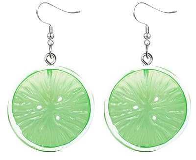 3D Ohrringe Früchte Hängend, Orange Ohrringe, Zitrone Ohrstecker Damen, Früchte Ohrringes Süße Damen, Ohrringes Karneval für Geburtstage, Karneval, Frühlings und Sommerpartys
