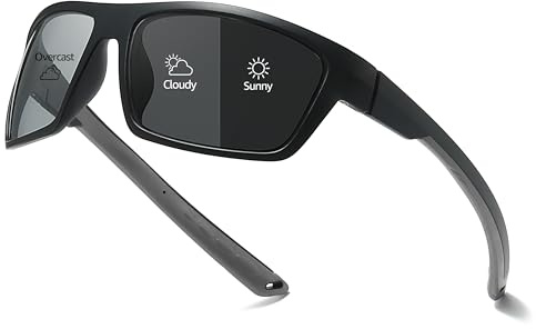 Myiaur Fahrradbrille Selbsttönend Herren Polarisierte Sportbrille Photochrome Sonnenbrille mit UV400 für Radfahren, Laufen & Outdoor