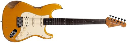 Henry's E-Gitarre Extra Leicht - Snake II Relic ST-1N - Yellow