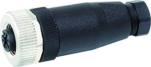 Murr ELEKTRONIK 7000-12921-0000000 18 AWG, Accepts Cable Diameter Size 4-6MM, Field-WIREABLE, IP67., M12 NUT 5-PIN Female AXIAL Connection, MURRELEKTRONIK Connector, Screw Terminal Connection