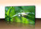 wandmotiv24 Leinwandbild Panorama Nr. 32 Wassertropfen 100x40cm Format: quer, Keilrahmenbild, Bild auf Leinwand, Kunstdruck Gras Halm Wasser