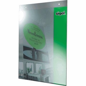 Sigel 5 x Plakattaschen A4 glasklar mit 2 Lochbohrungen zum Aufhängen VE=1 Stück