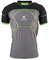 GILBERT Rugby-Trikot Charger X1-13 Schutzzonen – Schwarz/Grau/Grün