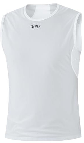 GORE WEAR Herren Windstopper Base Layer Shirt Ärmellos, Light Grey/White, M EU