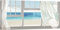 ART PRINT CAFE' – Stampe da Parete Moderne, Quadri Moderni Soggiorno - Stampa su Tela - Pierre Benson, Quadro Finestra sul Mare, Emerald Seascape - 100x50 cm