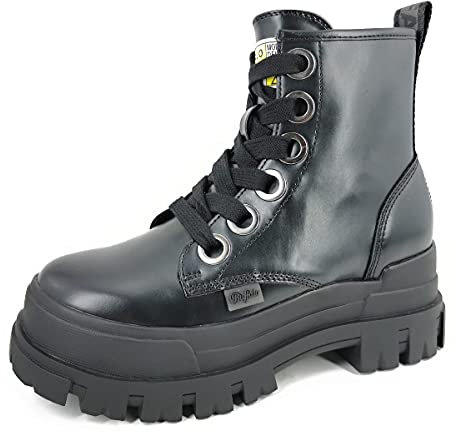 Buffalo Damen ASPHA LACE UP HI Mode-Stiefel, Black, 39 EU