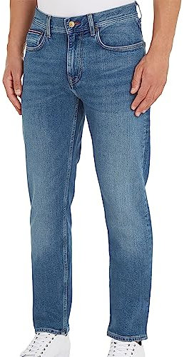 Tommy Hilfiger Herren Jeans Hose Core Straight Denton mit Stretch, Blau (Boston Indigo), 38W/36L