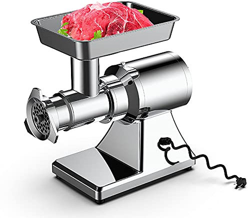 Tritacarne Elettrico Professionale Acciaio Inox, Insaccatrice Per Salsiccia, Macinazione Rapida Per Casa o Uso Industriale 950w
