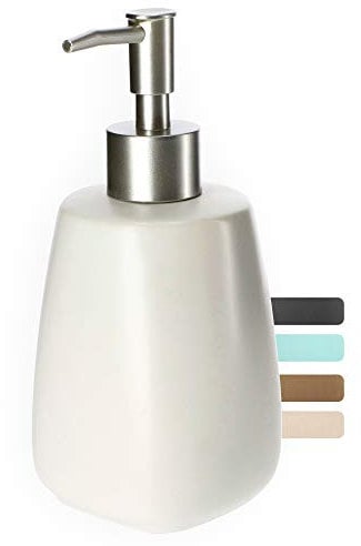 KADAX Seifenspender mit Pumpe, Pumpspender aus Keramik, Spender für Flüssigseife, Spülmittel, Lotionspender, Spülmittelspender für Bad, Küche, Flüssigseifen-Spender (Creme)