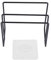 Support de planche à découper, support de stockage de planche à découper en métal Durable mural en métal Durable fixé au mur pour la cuisine(Noir)
