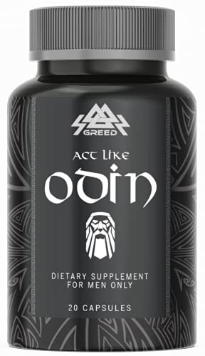 Greed® - Odin Kapseln for Men - Extra stark effektive Kapsel für den aktiven Mann - Wirkungsvoll - bessere Leistung - Natürliche Inhaltsstoffe - 20 Stk Kapseln