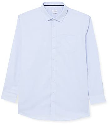 Seidensticker Herren Business-Hemd - Regular Fit - Bügelfrei- Kent-Kragen - Langarm - 100% Baumwolle Mittelblau 43