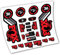 vinilosbici Adesivi in vinile adesivo Fox 36 Performance Elite 2021 Forcella (Red)