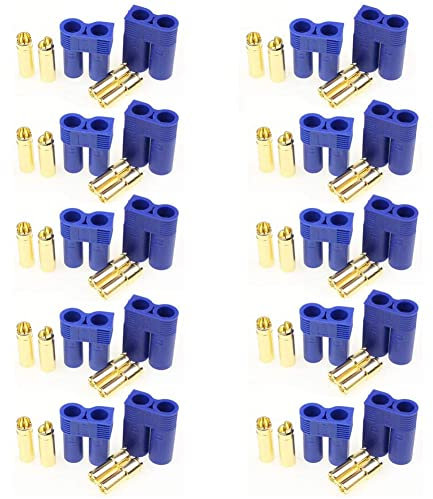 HRB 10 Paar EC5 Stecker Adapter Männlich Weiblich 5,0 mm Buchsen Gold Bullet Bananenstecker Stecker für RC ESC Lipo Akku Gerät Elektromotor