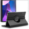 ebestStar - Cover per Lenovo Tab P12 Pro, Custodia Protezione Rotazione 360, Pelle PU, Nero + Vetro Temperato