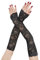 Lace Gloves for Women, Floral Ladies Long Fingerless Gloves UV Protection Lace Arm Sleeves Summer Driving Gloves for Halloween Wedding Prom Opera Tea Party