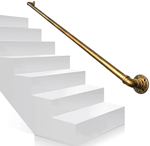 Whnoorher Handlauf aus Messing für Treppen, Haltegriff, Geländer, Sicherheit, rutschfeste Handläufe, Geländer, Wandmontage, Treppengeländer, Handlauf für Badezimmerkorridor (Size : 420cm)